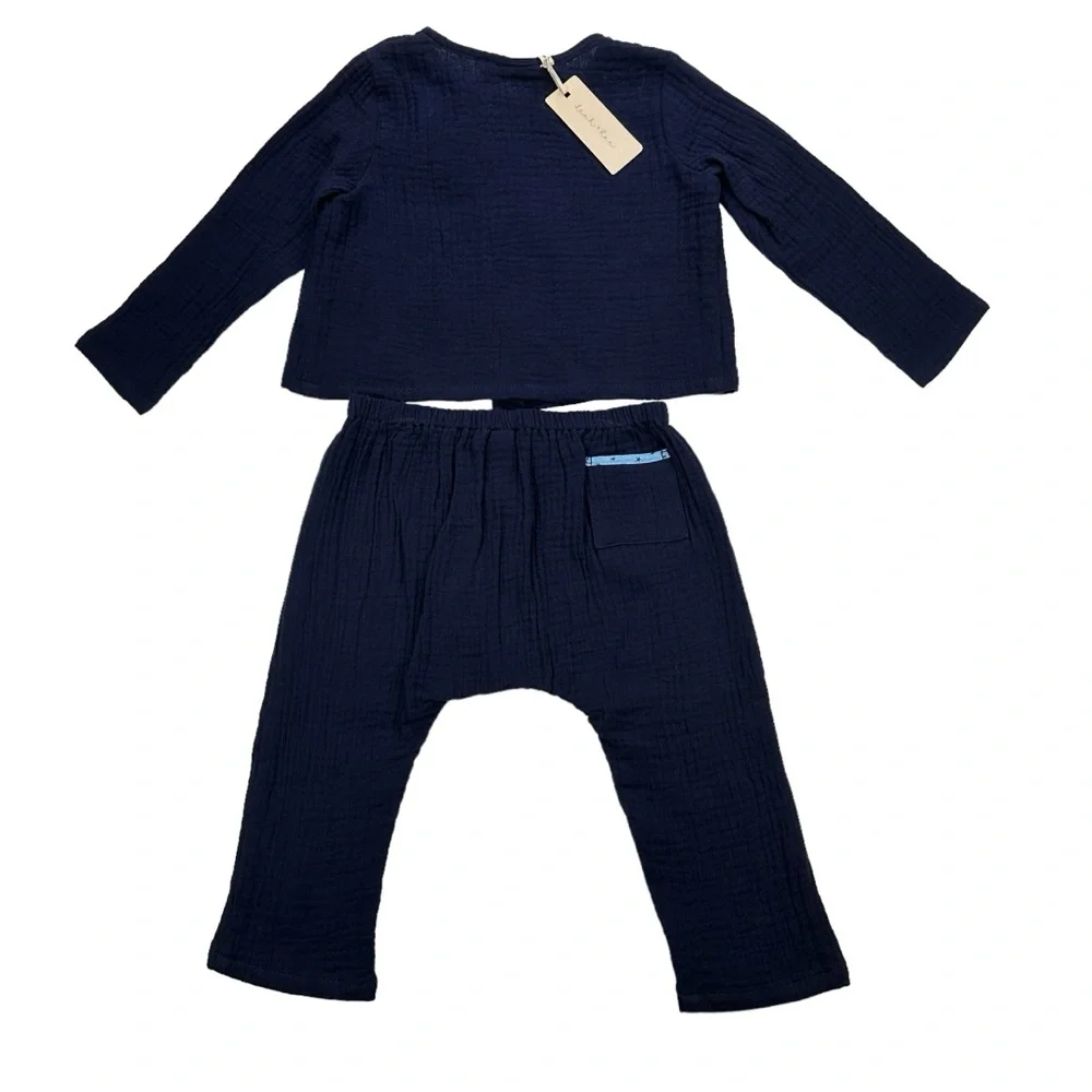 Leah & Rae Cotton Gauze Kimono top and Pant Set, NWT, 18-24 months